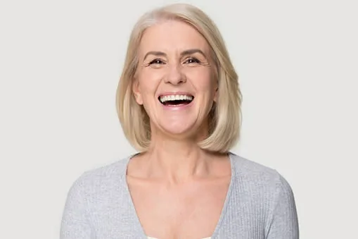mature woman smiling